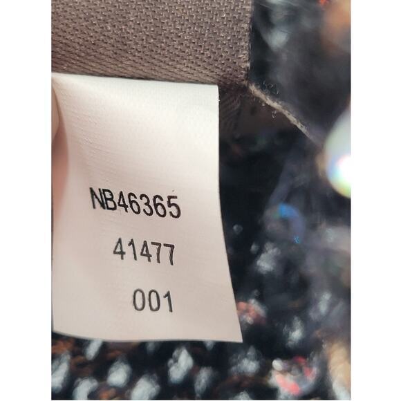 Kenar Black Gold Sequin Knit Cowl Collar Sleeveless Pullover Glam Sweater - Picture 9 of 12